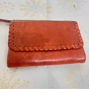 VILENCA HOLLAND Cognac Leather Wallet 5’’x4’’